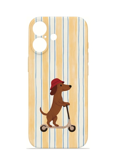 Apple iPhone Uyumlu 17 Vorian İnce Kamera Korumalı Mika Kılıf Dachshund Riviera Dachshund Riviera Mika