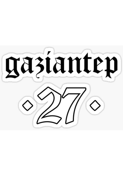 27 GAZİANTEP Sticker Yapıştırma Oto Etiket 17cm