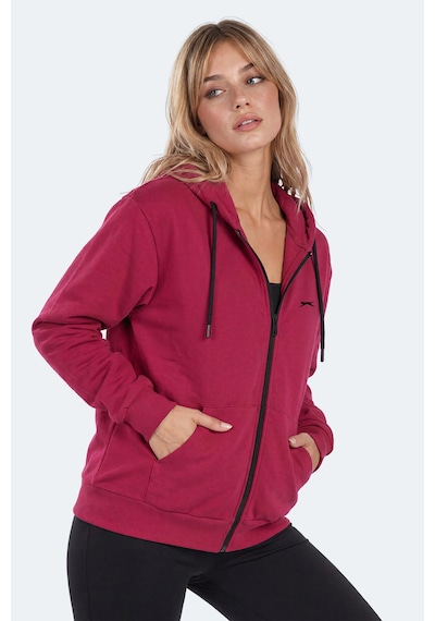Slazenger Flores Kadın Kapüşonlu Fuşya Sweatshırt