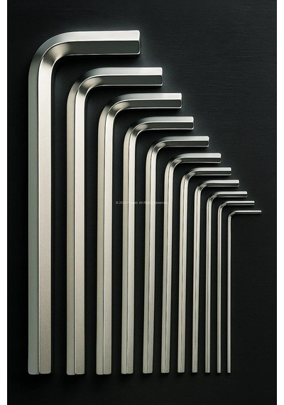 Edoni 10 Parça L Alyan Anahtar Takımı, Hex, Metrik 1.5 10 Mm Boyu