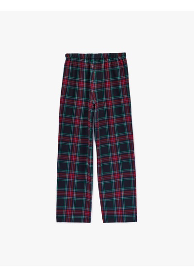 Koton Pamuklu Cepli Ekoseli Pijama Altı Lacivert Ekose 6wlk50053mw Lacivert Ekoseli