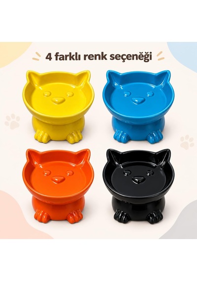 Seramik Kedi Köpek Mama Ve Su Kabı Kabartmalı Kedi Köpek Figürlü Eğimli Ve Yükseltilmiş Mama Kabı, Boyun Ve Omurgayı Destekleyen Ergonomik Tasarım, Kolay Temizlenebilir Siyah Figürlü Seramik Kedi Köpek Mama Ve Su Kabı Kabartmalı Kedi Köpek Figürlü Eğimli Ve Yükseltilmiş Mama Kabı, Boyun Ve Omurgayı Destekleyen Ergonomik Tasarım, Kolay Temizlenebilir Siyah Figürlü