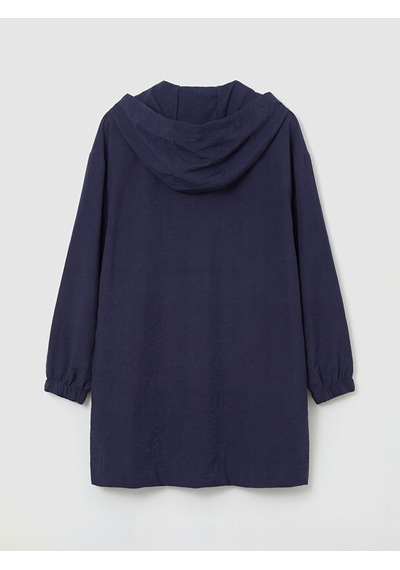 Lcw Modest Lacivert Kapüşonlu Kadın Tunik