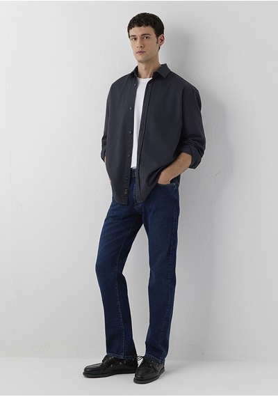 Mavi Uzun Kol Gömlek Dark Navy Lacivert