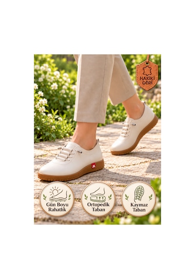 Ms Baccio Kadın İçi Dış Hakiki Deri Sade Model Çok Şık Çok Rahat Ortopedik Taban Günlük Casual Ayakkabı Ekru Ms Baccio Kadın İçi Dış Hakiki Deri Sade Model Çok Şık Çok Rahat Ortopedik Taban Günlük Casual Ayakkabı Ekru