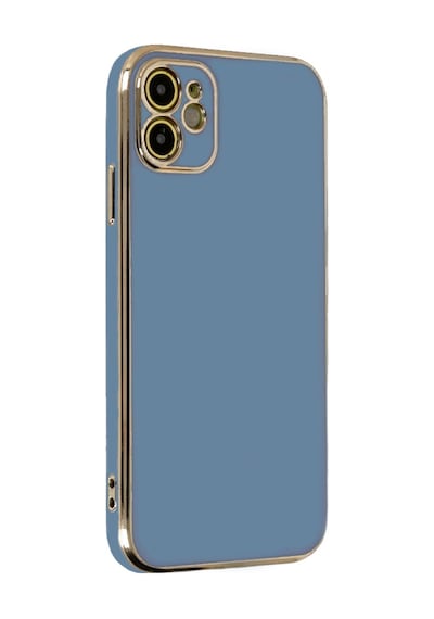 Apple Uyumlu iPhone 11 Kılıf Luxury Seri Kamera Korumalı Silikon Kapak Mavi
