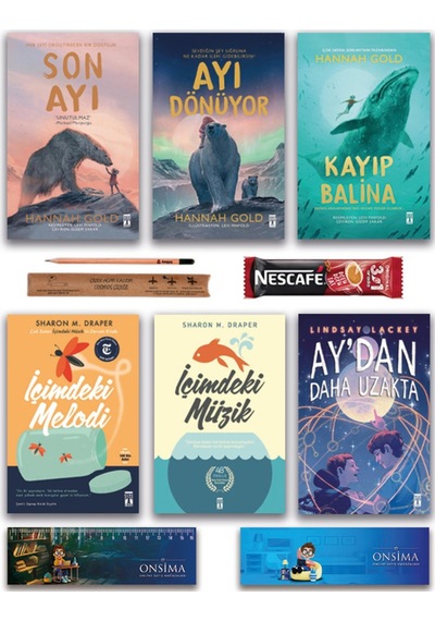 Genç Timaş Ayı Dönüyor - Son Ayı - Kayıp Balina - İçimdeki Müzik Melodi - Ay Dan Daha Uzakta Set 6 Kitap