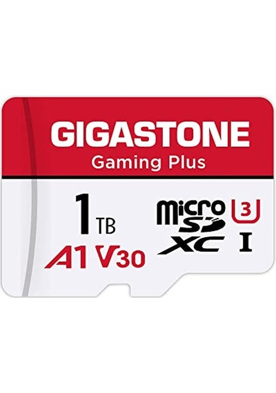 Gıgastone Gaming Plus Mikro Sd Kart 1tb + Sd Adaptörü, Nintendo Switch 1 İle Uyumlu, 150/120 Mb/s'ye Kadar Steam Deck. Microsdxc Hafıza Kartı Uhs-ı A1 U3 V30 Sınıf 10, 4k Uhd Video Gıgastone Gaming Plus Mikro Sd Kart 1tb + Sd Adaptörü, Nintendo Switch 1 İle Uyumlu, 150/120 Mb/s'ye Kadar Steam Deck. Microsdxc Hafıza Kartı Uhs-ı A1 U3 V30 Sınıf 10, 4k Uhd Video