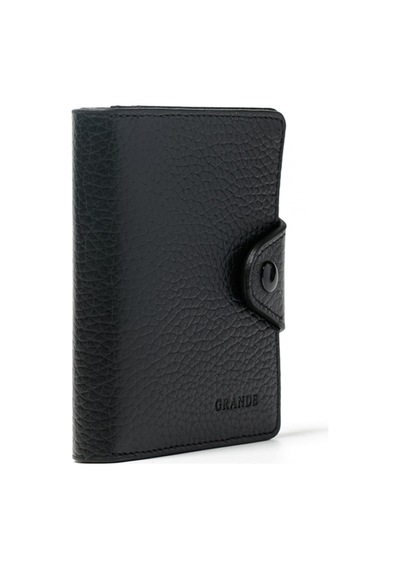 Siyah Cüzdan & Kartlık Unisex 866 Grande Deri Cüzdan Kartlık