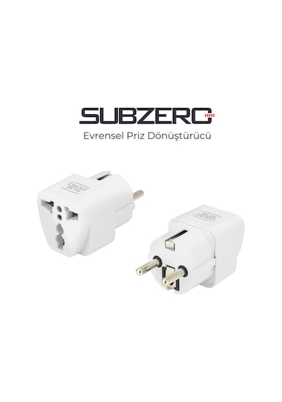 Sub Zero Ex50 Premium Seyahat Adaptörü İngiltere, Amerika, Avustralya, Ab Türkiye Gri, Kompakt Tasarım Uluslararası Priz Dönüştürücü Adaptör