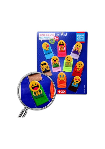 Tox  Emojiler  10  Parça  Parmak  Kukla  .  Eğitici  Oyuncak  T106