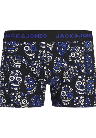Jack & Jones Jacflower Skull Pamuklu Erkek Boxer 3 Lü Paket Siyah