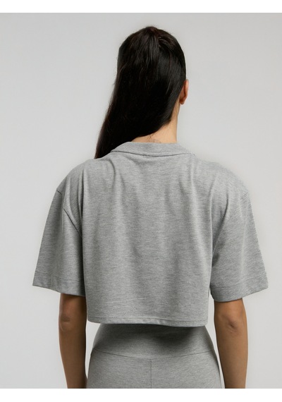 Everlast Ever Essentials Comfort Gri Melanj Kadın Crop Tişört Gri Melanj