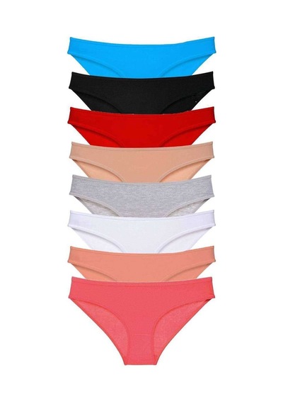 8 Adet Süper Eko Set Likralı Kadın Slip Külot Set 2 M Mudanis Beden: S Standart