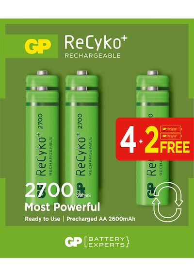GP 2600 mah Ni-mh AA (4+2) Şarj Edilebilir Kalem Pİl