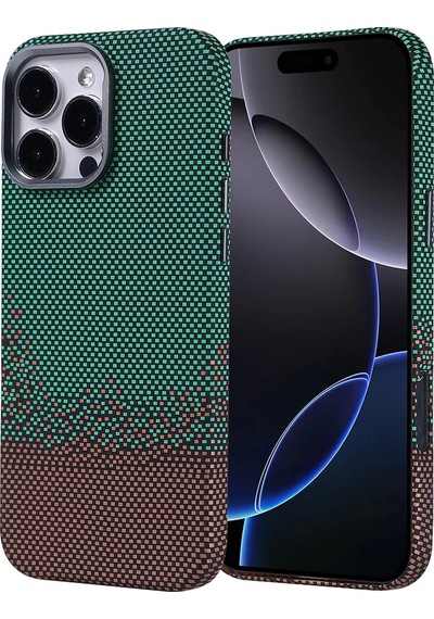 Apple Uyumlu iPhone 16 Pro Kılıf M-safe Şarj Özellikli Karbon Fiber Görünümlü Zore Nekst Kapak Çok Renkli