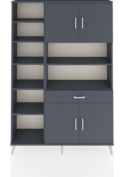 Arges Dolap 10 Raflı Tek Çekmeceli 4 Kapaklı 132x30x195 Antrasit-antrasit/antrasit Antrasıt/antrasıt Arges Dolap 10 Raflı Tek Çekmeceli 4 Kapaklı 132x30x195 Antrasit-antrasit/antrasit Antrasıt/antrasıt