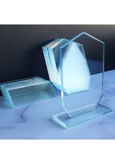 Decorita Plaket|Kristal Cam Plaket|Şekil-5|Baskısız|10'lu Takım