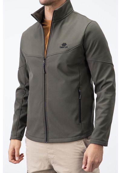 Tommylife Tommy Life Haki Fermuarlı Dik Yaka Su Ve Rüzgar Geçirmez Softshell Erkek Mont - 88050 Haki