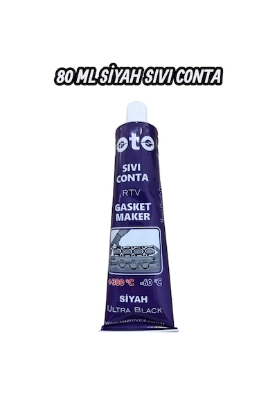 Siyah Sıvı Conta Rtv +300 C Isıya Dayanıklı 80 Ml Tüp Silikon