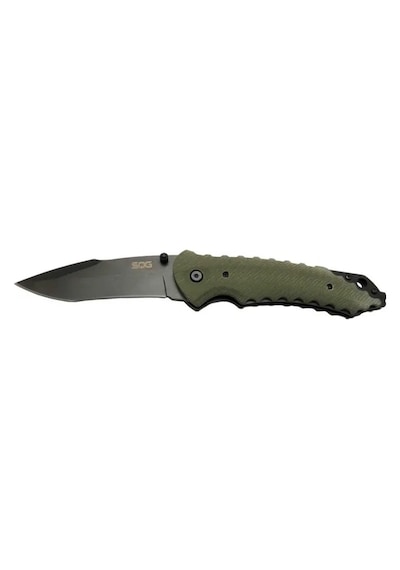 Sog Kiku Çakı Haki 22 Cm Deri Kılıf , Kemerlikli