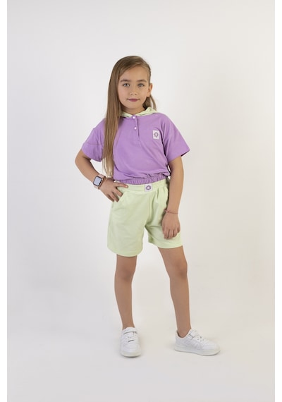 Harika Kids Kız Çocuk Kapşonlu Şortlu Alt-üst Takım 001 Harika Kids Kız Çocuk Kapşonlu Şortlu Alt-üst Takım 001