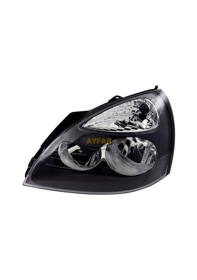 Renault Clio Ön Sol Far Lambası 2001-2005 Arası Motorlu Siyah Çerçeveli Far-202261