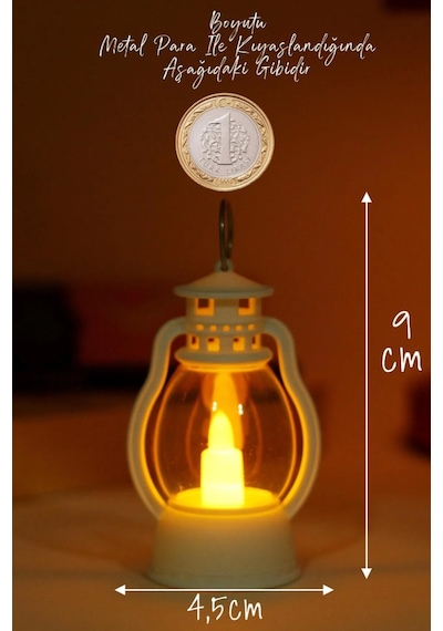 Led Mum Mini Kamp Tipi 1 Adet Pil Dahil Dumansız Alev Ledli Dekor Işığı Beyaz Pt430 Beyaz