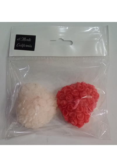 Elmonte - Güllü Kalp Mum İkili Paket