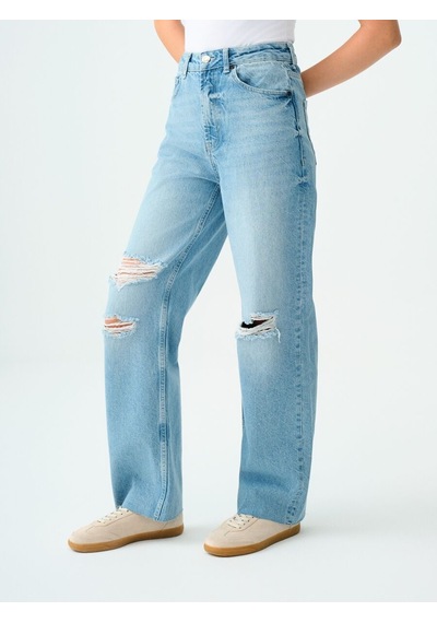 LOFT Long Wide Leg Regular Fit Kadın Pantolon Lf2032596 Q1.v1 Denim
