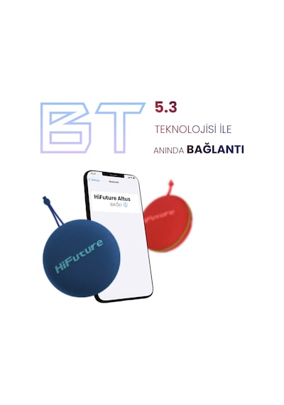 HiFuture Altus Uyumlu Bluetooth 5.3 10W IPX4 Su Geçirmez Çift Modlu TWS Taşınabilir Bluetooth Hoparlör