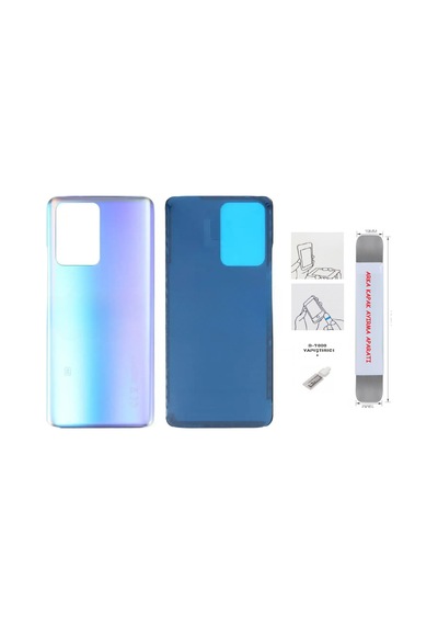 Xiaomi Mi 11 T Pro Arka Kapak Cam Mavi + B-7000 - Sökme Aparatı