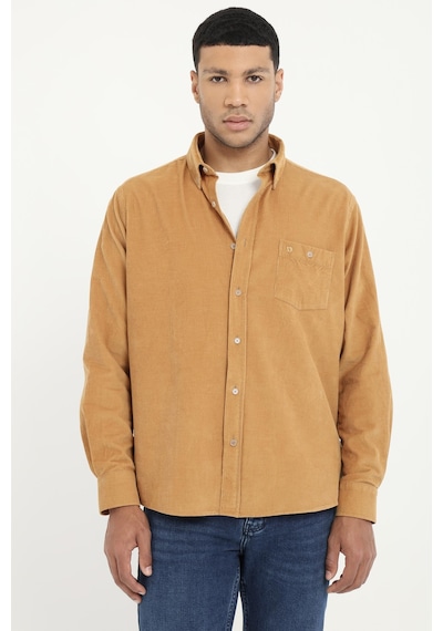 Dufy Erkek Regular Fit Uzun Kol Camel Gömlek-18478