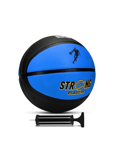 Telvesse Strong Basketbol Topu Pompalı Full Kauçuk Dayanıklı Deep Channel Kabartma No:7 B12 Mavi