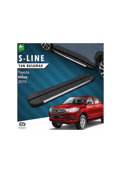 S-dizayn Toyota Hilux 8 S-line Krom Yan Basamak 203 Cm 2015 Üzeri A+ Kalite