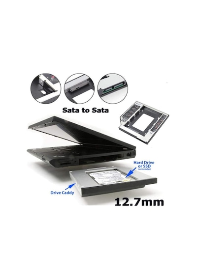 12.7 Mm Sata Hdd Harddisk Caddy Kızak Kutu Laptop Ssd Notebook Ikinci Hdd Takma