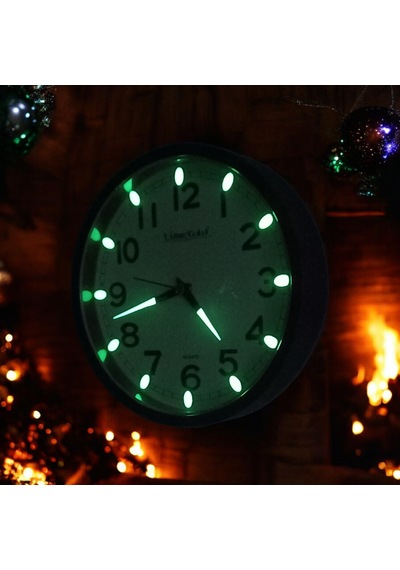 Time Gold Fosforlu Çocuk Odası Küçük Eskitme Duvar Saati Çap 22 Cm Sessiz Akar Saniye Eskitme