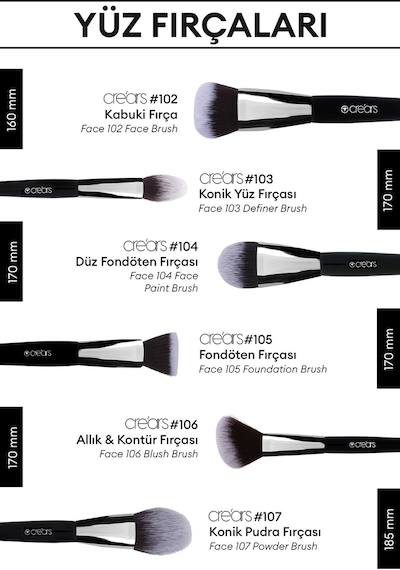 Kabuki Fırça Cre'ars Face Brush 102