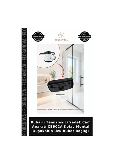 Buharlı Temizleyici Yedek Cam Aparatı Cb902a Kolay Montaj Duşakabin Ucu Buhar Başlığı