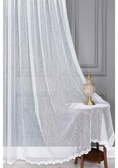 Evdepo Home Kullanıma Hazır Örme Tül Perde (540740972)