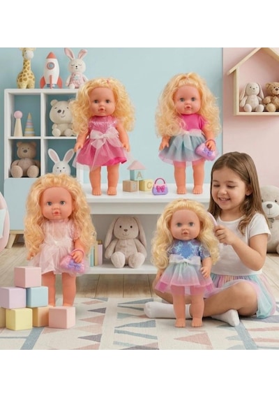 Elara Türkçe Konuşan 35cm Kafası Kolları Ve Bacakları Et Bebek Gövdesi Sert Plastik Oyuncak Bebek 31421444