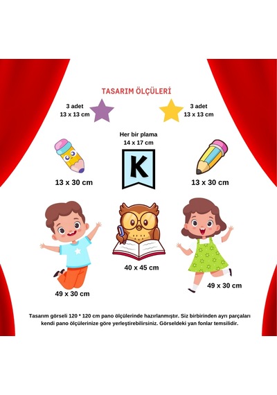 Karne Günü Okul Pano Süsü Karne Heyecanım Yazılı Renkli