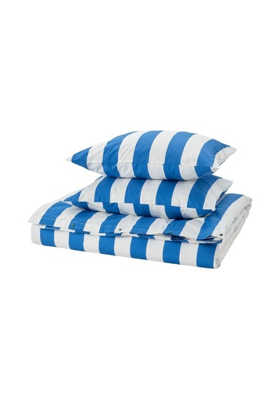 Ikea Slanhöstmal Çift Kişilik Nevresim Takımı 220 X 240 Cm Beyaz - Lacivert