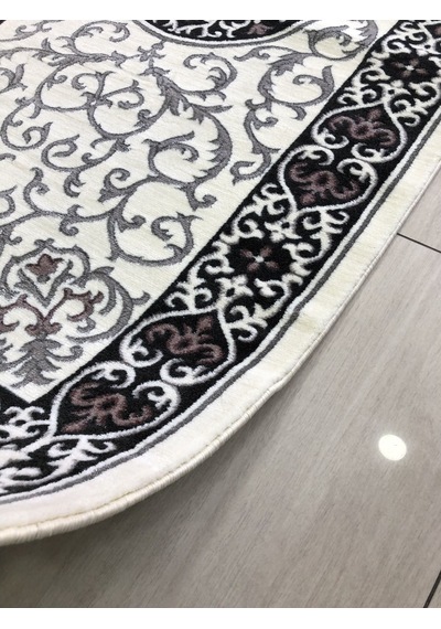 Saray Halı Vizyon 11503 Rs8 100X200 Gri Pudra Göbekli 2 Mt Yolluk