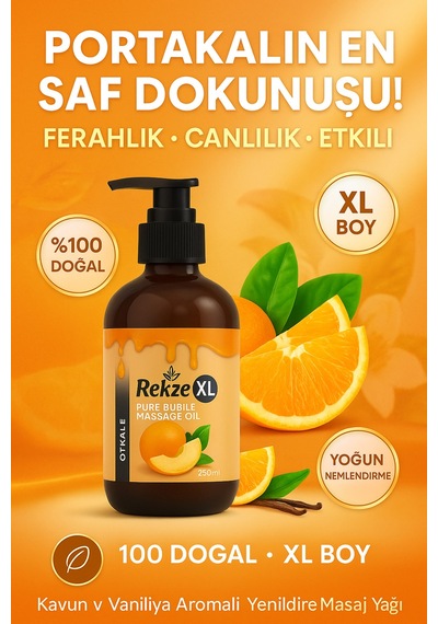 Aromaterapi Etkili Masaj Yağı Seti: Portakal 250 Ml & Çilek 120 Ml %100 Doğal Ve Yenilebilir. - 813053539