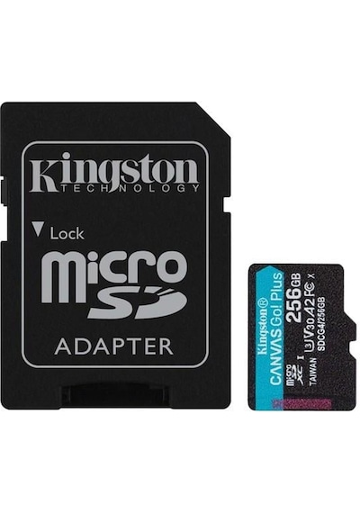 Kıngston 256gb Canvasgo+ Sdcg4/256gb Mıcro-sd Hafıza Kartı