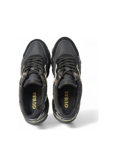 Guess Mıcola-haki Çizgili Kadın Sneaker-fl7mıcfal12-2 Siyah-haki