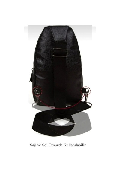 Newıshpolo 1064-26 Deri Bodybag Çapraz Çanta Siyah