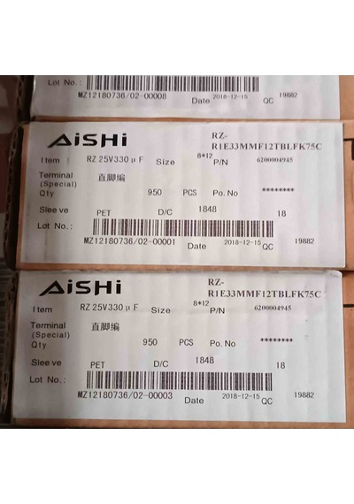 Rz-r1e33mmf12tblfk75c 330mf 25v 8x12 105 Aishi Elko Kondansatör 84 Adet