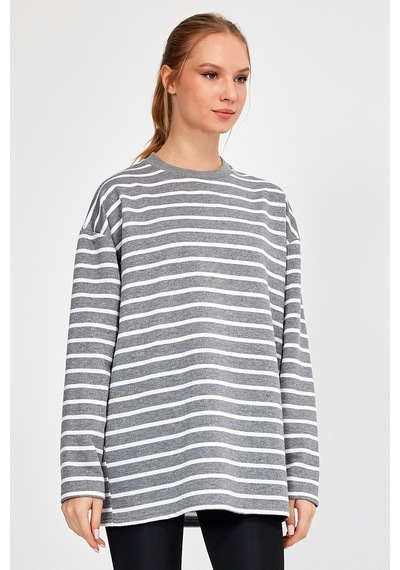 Alexander Gardi Alexandergardı Çizgili Oversize Sweatshirt B23-00158 001